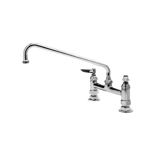 T&S® Mixing Faucet, Deck Mount, 12" Swing Nozzle - B-0221