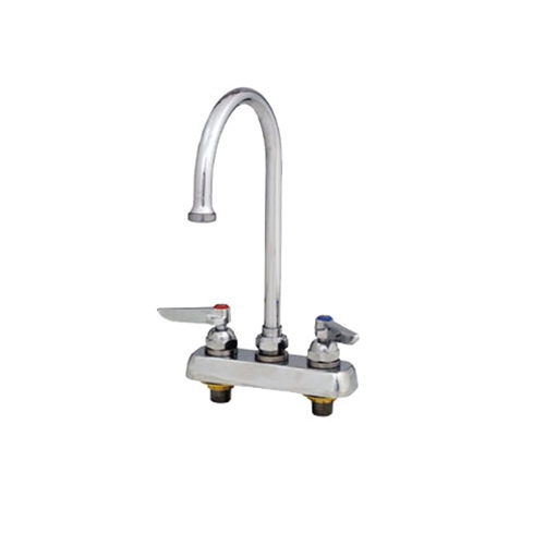 T&S® Faucet, Gooseneck Nozzle, Deck Mount w/ 4" Centers - B-1141