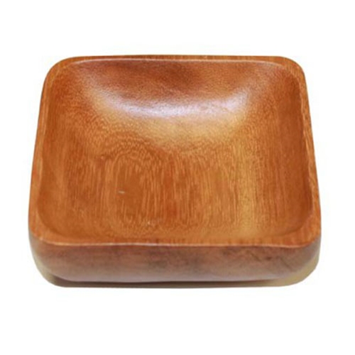 Tap Phong Trading® Shallow Wood Square Bowl, 4" - 123620 - 123620