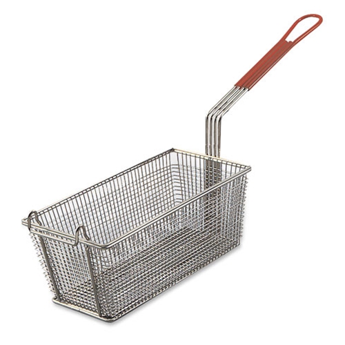 Browne® Wire Fry Basket, Red Coloured Plastic Handle, 12.5" x 6.3" x 5.3" - 79216Browne® Wire Fry Basket, Red Coloured Plastic Handle, 12.5" x 6.3" x 5.3" - 79216