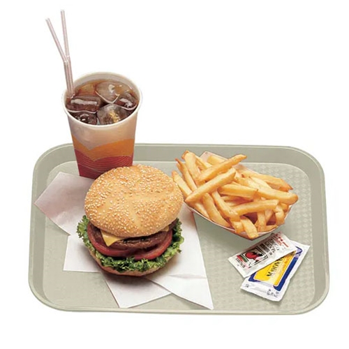 Cambro® Rectangular Fast Food Tray, Light Peach, 10" x 14" - 1014FF106