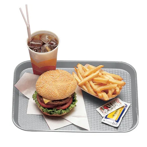 Cambro® Rectangular Fast Food Tray, Pearl Grey, 12" x 16" - 1216FF107