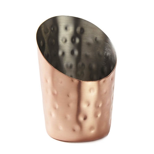 American Metalcraft® Angled Hammered Fry Cup, Copper, 12 oz - FFCCH45
