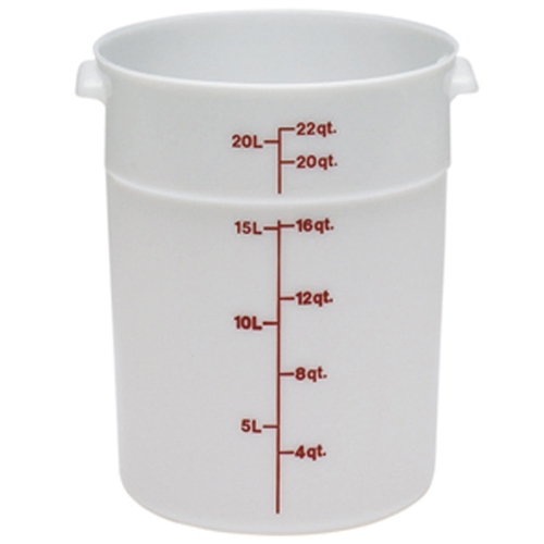 Cambro® Round Container, Poly White, 22 qt - RFS22148