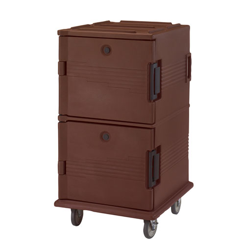 Cambro® Ultra Camcart® 1600 Insulated Food Pan Carrier, Dark Brown, 120 qt / 24 pans - UPC1600131