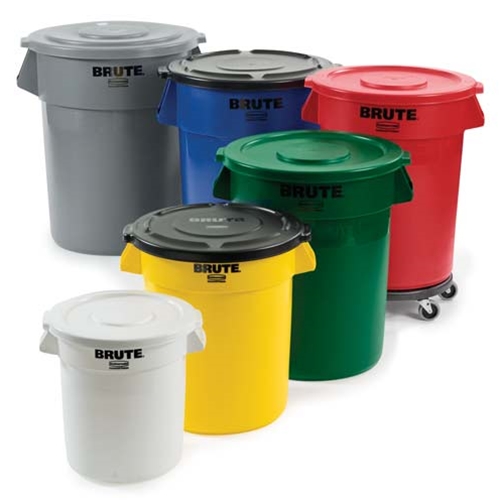 Rubbermaid® Brute Round Container, Yellow, 32 gal - FG263200YELRubbermaid® Brute Round Container, Yellow, 32 gal - FG263200YEL