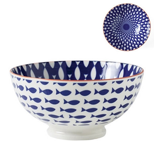 Torre & Tagus® Kiri Porcelain Bow, Fish Design, 8" (3/CS) - 910550L