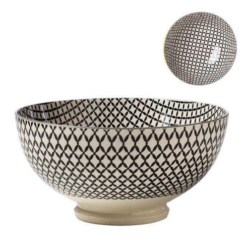Torre & Tagus® Kiri Porcelain Bowl, Wicker Weave Design, 8" (3/CS) - 910550W