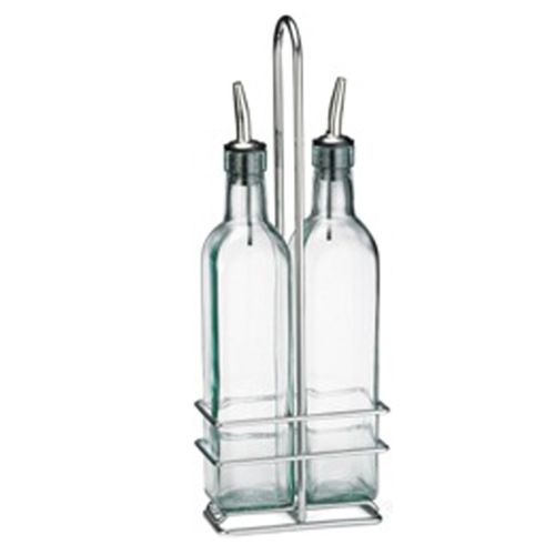 Tablecraft® Oil Bottles 2 Bottle Set & Rack (6EA) - H916N