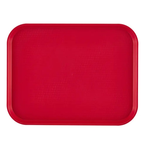 Cambro® Rectangular Fast Food Tray, Red, 12" x 16" - 1216FF163
