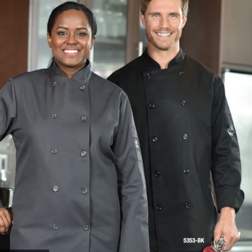 Premium® Double Breasted Chef's Coat, Black, Medium - 5353(BLK-M)