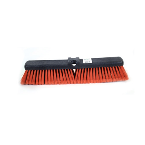 Globe Commercial Products® Push Broom, Medium, Red, 18" - 5055R