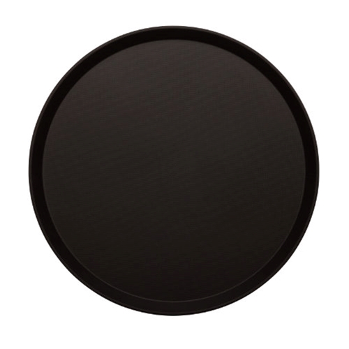 Cambro® Treadlite Round Serving Tray, Black, 16" - 1600TL110