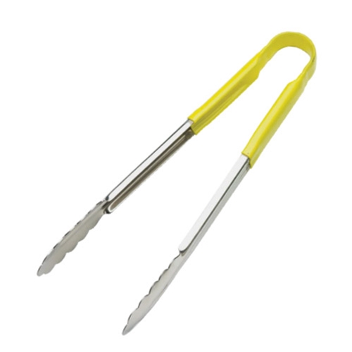 Browne® Color-Coded One-Piece Tongs, Yellow, 9" - 5511YLBrowne® Color-Coded One-Piece Tongs, Yellow, 9" - 5511YL