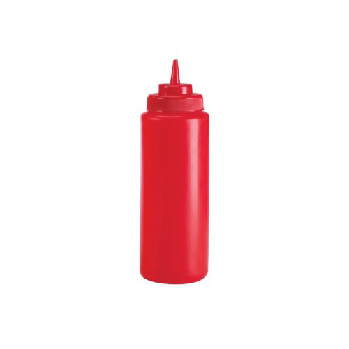 Browne® Wide Mouth Squeeze Bottle, Red, 16 oz (6PK) - 57801705