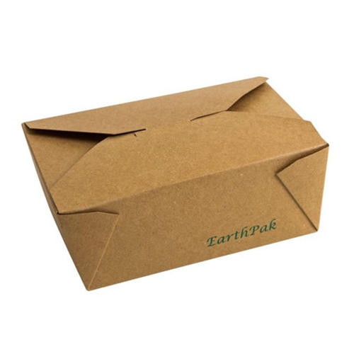 Eco-Packaging® EarthPak® Food Box / Container #8, Brown, 44 oz (300/CS) - EP#N8
