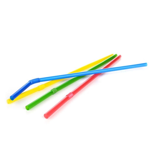 Eco-Packaging® Compostable Flex Straws, Assorted Colours, 8" (7200/CS) - EP-STR8FX
