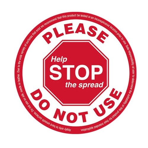Help Prevent the Spread Adhesive Stickers / Table Markers, English (25/PK) - COVID TABLE MARKERS