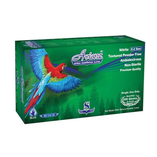 Avianz® E-Z Don™ Powder-free Nitrile Gloves, Blue, Medium (200/BX) - EZ DON NITRILE MD