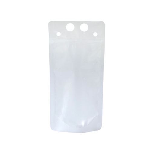 TableCraft® To-Go disposable Beverage Pouches, Translucent, 16 oz (100/PK) - 10682