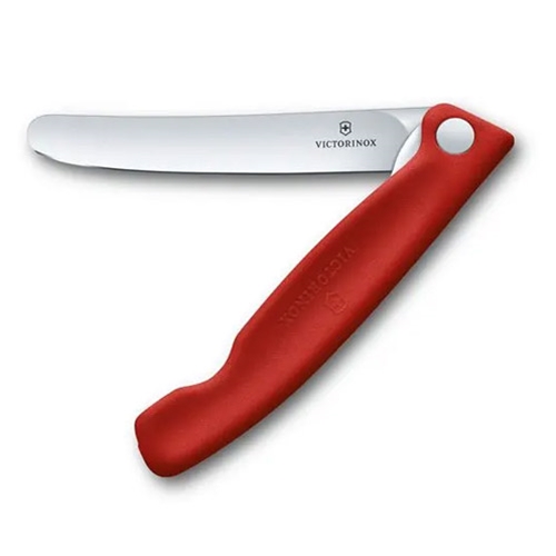 Victorinox® Swiss Classic Foldable Paring Knife w/ Straight Edge, Red, 4.3" - 6.7801.FB