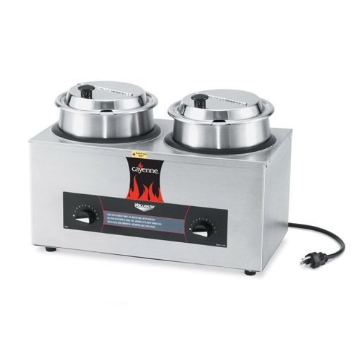 Vollrath® Cayenne® Counter Top Twin Well Rethermalizer, 120V, 17-1/4"L X 9-1/4" W X 8-3/4" H - 72040