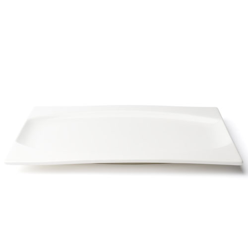 Browne® Foundation™ Porcelain Plate, Rectangular, White, 12.75" x 9.5" - 5630186