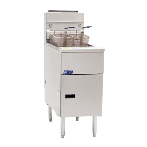 Pitco® Stainless Steel SG14S Fryer, Natural Gas - SG14SNPitco® Stainless Steel SG14S Fryer, Natural Gas - SG14SN