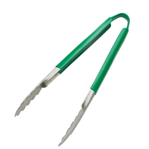 Browne® Color-Coded One-Piece Tongs, Green, 9" - 5511GRBrowne® Color-Coded One-Piece Tongs, Green, 9" - 5511GR