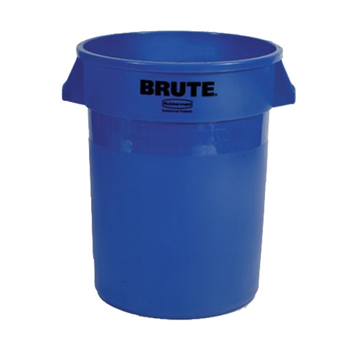 Rubbermaid® BRUTE Waste Container, Blue, 32 Gal- FG263200BLUE