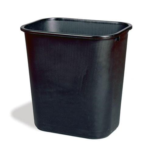 Rubbermaid® Waste Container Black 26.6 LT, Black - FG295600BLA