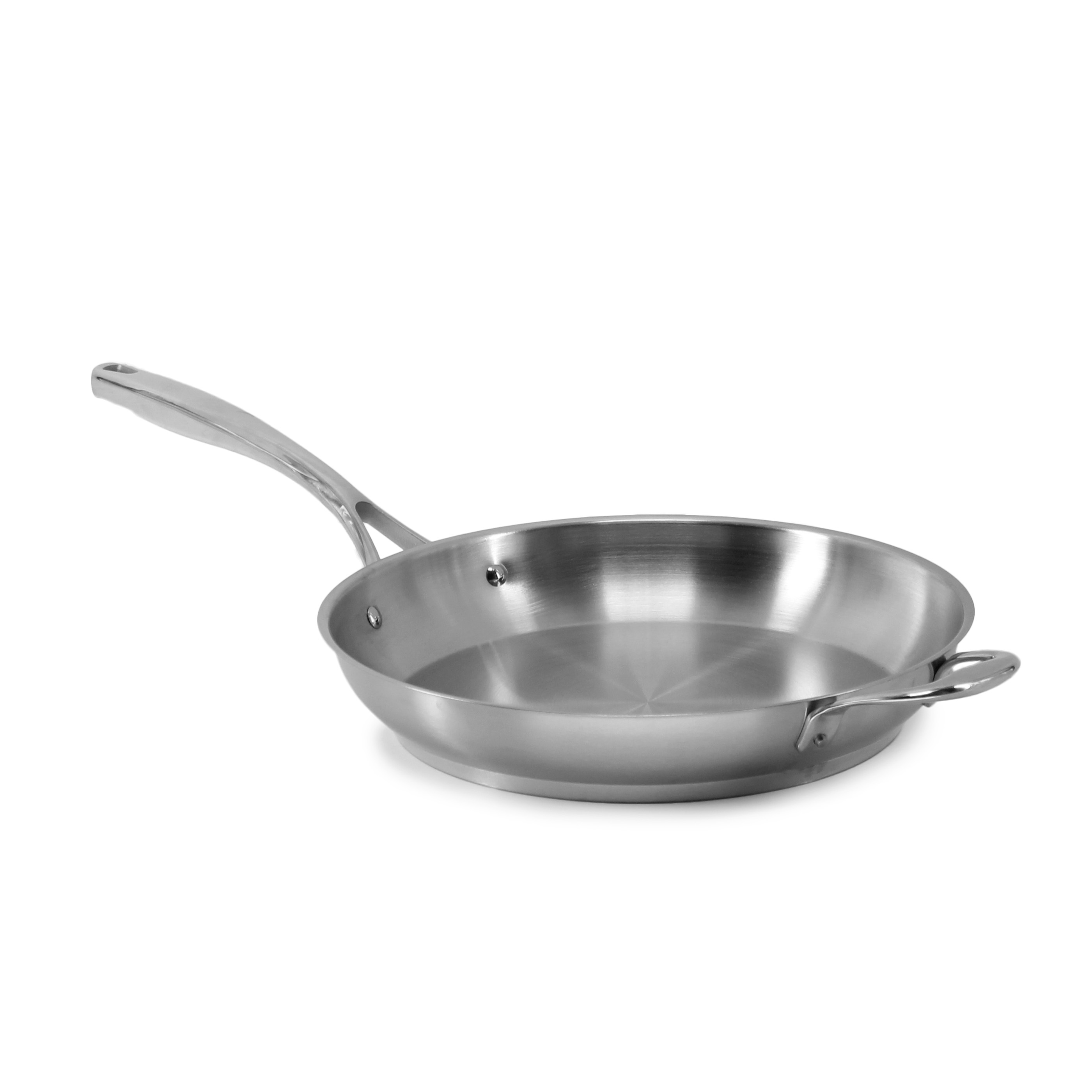 SignatureWares® Stainless Steel Frypan, Stainless Finish, 12.5" - FRYPANSS125