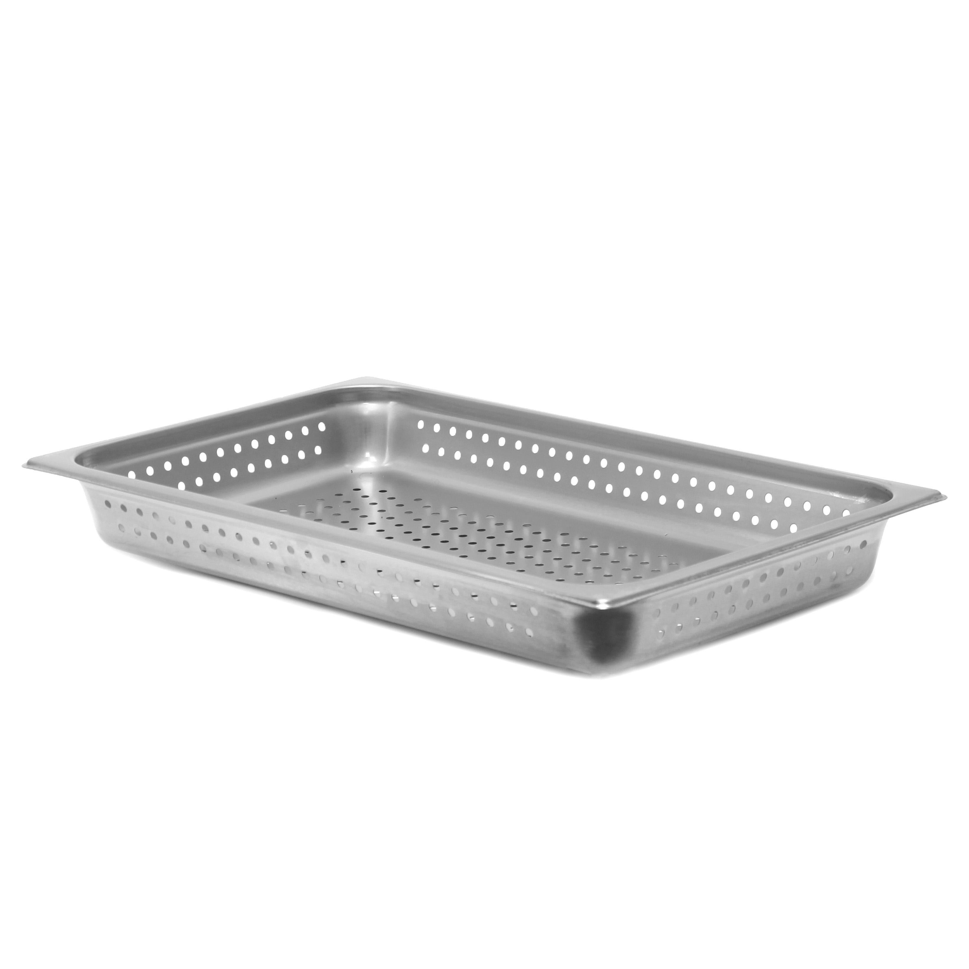 SignatureWares® Stainless Steel Perforated Steam Table Pan, Full Size, 2.5" - STEAMPAN002P