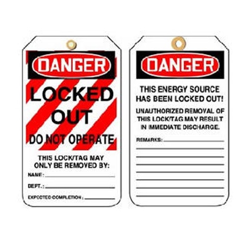 Regional Safety Inc® Lock Out Tags - MLT407PTM