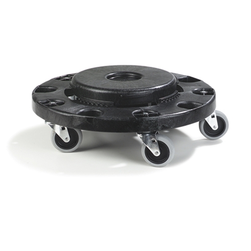 Carlisle® Bronco Standard Round Container Dolly, Black - 36911 03