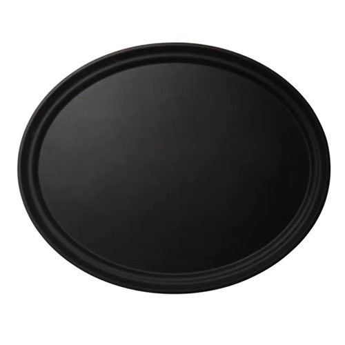Cambro® Camtread® Oval Tray, Black, 24" x 29" - 2900CT110