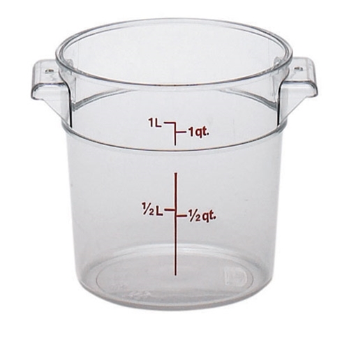 Cambro® Camwear® Round Container, Clear, 1 qt - RFSCW1135