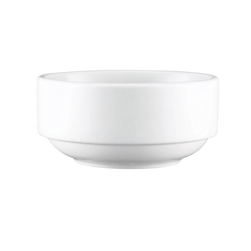 Browne® Palm Ceramic Stacking Bowl, White, 10.5 oz (3DZ) - 563950Browne® Palm Ceramic Stacking Bowl, White, 10.5 oz (3DZ) - 563950