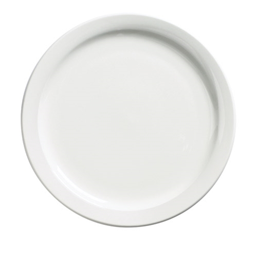 Browne® Palm Ceramic Dinner Plate, White, 10.4" (2DZ) - 563966
