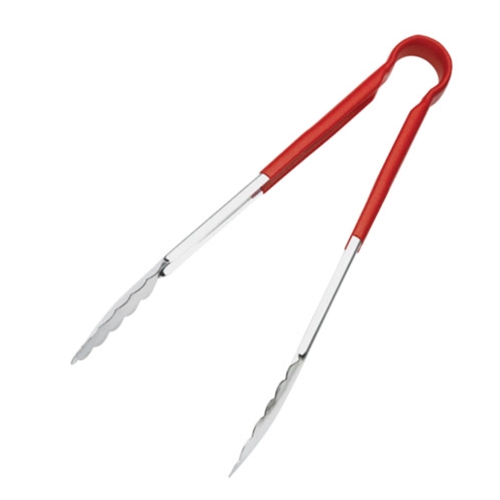 Browne® Color-Coded One-Piece Tongs, Red, 12" - 5512RDBrowne® Color-Coded One-Piece Tongs, Red, 12" - 5512RD