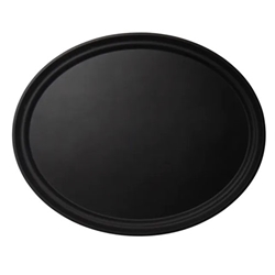 Cambro® Camtread® Oval Tray, Black, 19.25" x 23" - 2500CT110