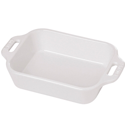 Staub® Rectangular Dish, White, 13" x 9"  - 1004623