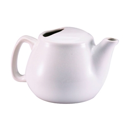 Browne® Ceramic Teapot, White, 16 oz - 564023W