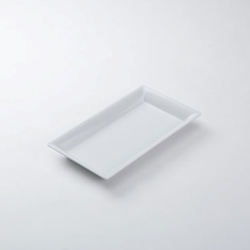 American Metalcraft® Rectangular Melamine Platter, White, 14-1/4" x 7-1/2" (4/CS) - MEL19