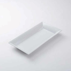 American Metalcraft® Rectangular Melamine Platter, White, 18" x 8-1/4" - MEL23