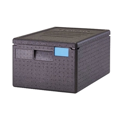 Cambro® Cam GoBox™ Insulated Top-loading Food Pan Carrier, 180 Series, Black, 15.7" x 12.4" x 23.6"  - EPP180SW110