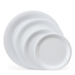 G.E.T.® Diamond White™ Narrow Rim Plate, White, 9" (2DZ) - NP-9-DW