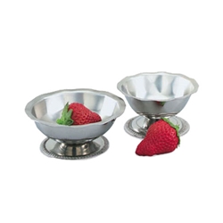 Vollrath® Stainless Steel Scalloped Sherbet Dish, 3.5 oz - 48013