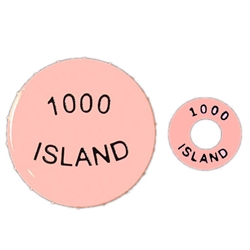 FIFO® Squeeze Bottle Identifiers, 3 Caps / 3 Rings, 1000 Island, Pink (3 Sets/PK) - 53F-053