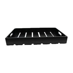Tablecraft® Wooden Serving / Display Crate, Black, 12 3/4" x 10 1/2" x 2 3/4" - CRATE12BK